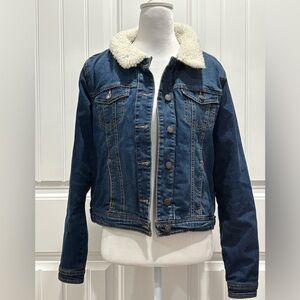 BBJ Los Angeles Women's Denim Jacket with Sherpa Size M